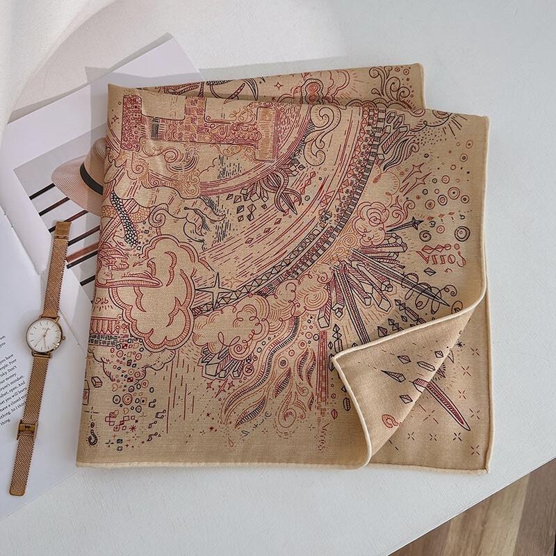 Stylish Double-Sided Silk Wool Scarf 65*65cm