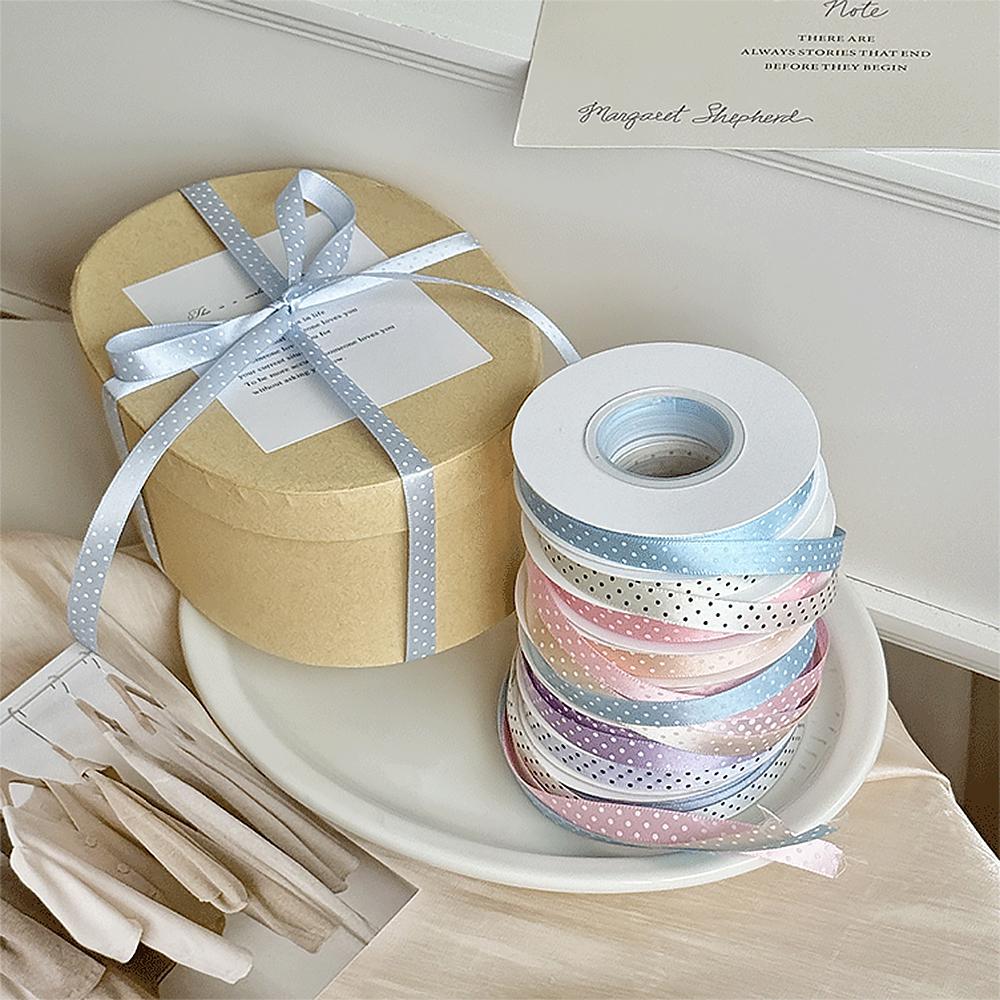 Polka Dot Ribbon Length Multi Color Ribbon Gift Wrapping Ribbon Playful For Bow Making Wedding Party Decorations Gift Wrapping