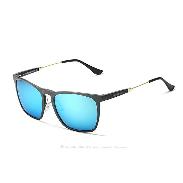 

VEITHDIA квадратные ретро алюминиевые солнцезащитные очки поляризационные аксессуары для очков солнцезащитные очки для мужчин/женщин синий