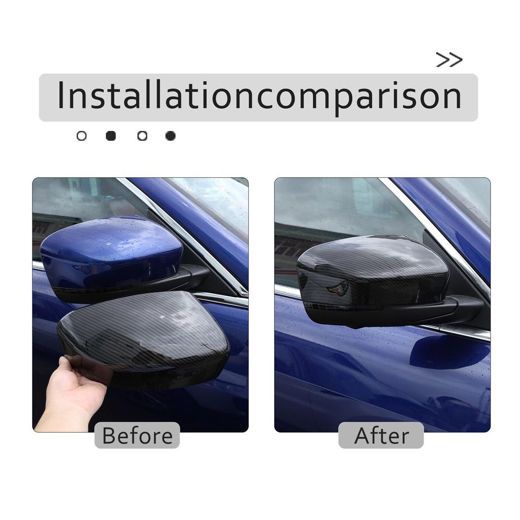 Carbon Fiber Side Rearview Mirror Cover Cap Trim For Maserati Levante 2016-