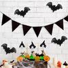 Halloween Rattan Bat Decoration 3D Scary Black Plastic Woven Bat Wall Hanging Decor for Tree Porch Yard Lawn Indoor Outdoor Farmhouse Decor