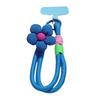 Modisches dehnbares Nylon-Handy-Lanyard mit floralem Akzent T-förmigem Clip Universell für Smartphones Schlüsselanhänger
