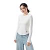 Women's Merino Wool Slim Fit Round Neck Long Sleeve Top - Autumn Style
