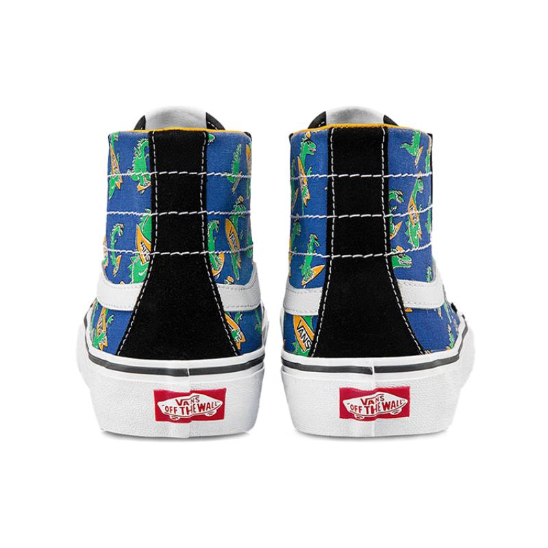 Vans Unisex SK8 HI High Top Sneakers Blue/Yellow/Green Vans VN0A3MV1A5F