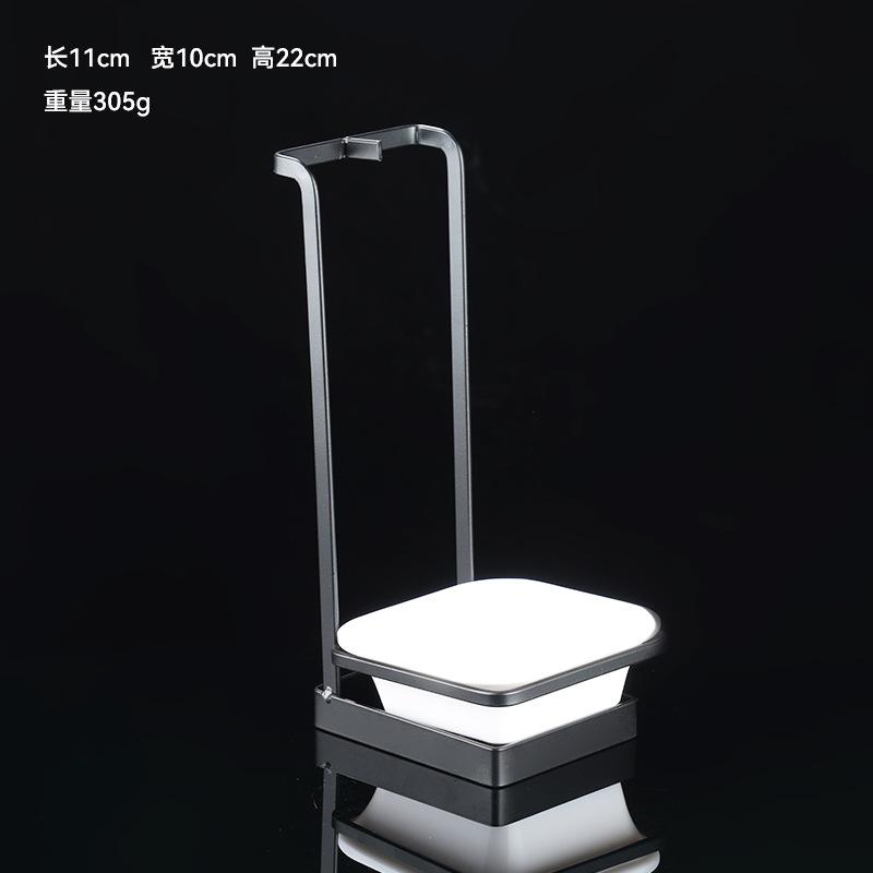 Подставка для суповых принадлежностей из нержавеющей стали большой держатель для ложек черная краска высококачественная кухонная утварь для новоселья single bowl 1643₽