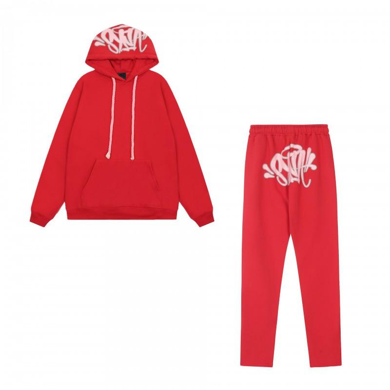 Unisex Y2K Streetwear Hoodie Jogger Set Cotton Blend Loose Fit Casual Outfit Men Women