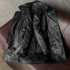 Genuine Cowhide Leather Jacket for Men Motorcycle Business Casual Suit Lapel Large Size Coat