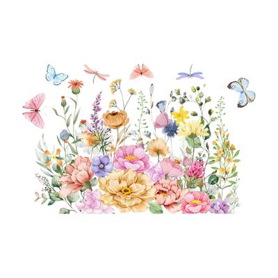 Various Green Plants Flowers Wall Sticker Bathroom Toilet Decor Decals Living Room Cabinet Home Decoration Self Adhesive Mural