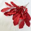 Leaves Flocking Cloth Wedding Bouquet Photography Styling Props Decor Home