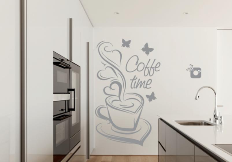 Naklejki do kuchni naklejka filiżanki kawa coffee serca 100 x 50cm g265_074