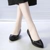 Single Shoes Temperament Low Heel Soft Leather Shoes Black Elegant Shoes Professional Dress Shoes Thick Heel Hotel