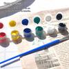 Colors Acrylic Set Paintbrushes 2ml Washable Fluorescent Coloring Tools Children Kids Drawing DIY Accessories Parts