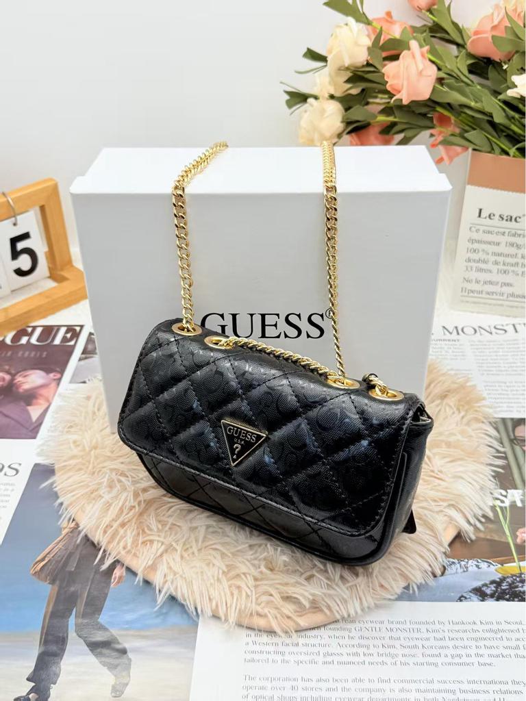 European & American 2025 Glossy Diamond Lattice Women's Fragrant Style Crossbody Chain Bag - Fashionable, Versatile, and Stylish