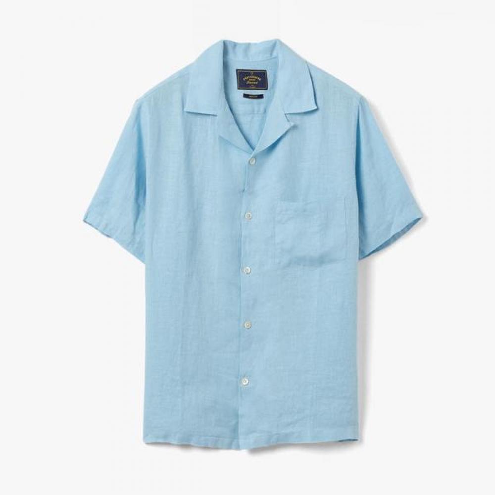 Sf Market Portuguese Flannel Linen Camp Collar Shirt Sky Blue Pff1m40003a83 SKY BLUE (SKY BLUE)/M(100)