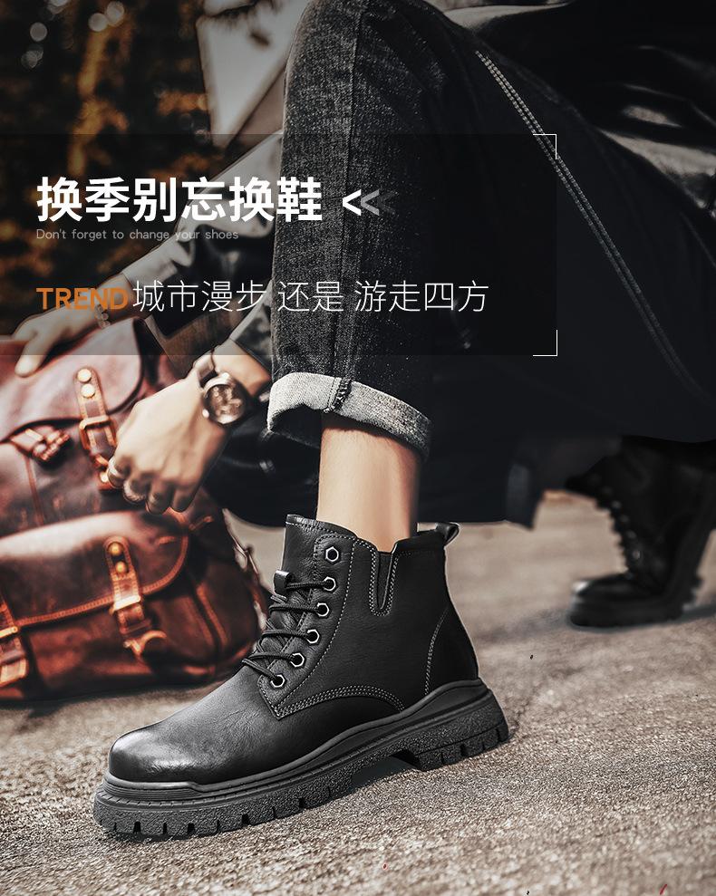 Men's Shoes Spring and Autumn Men's Casual Business Shoes Leather Shoes Men's Leather Surface Soft Sole Middle Aged Low Top Casual Shoes