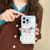 Love Gradual Change Embroidery Puppy Apple 17promax Mobile Phone Case New iPhone16 Female Autumn and Winter Drum Bag Anti-drop