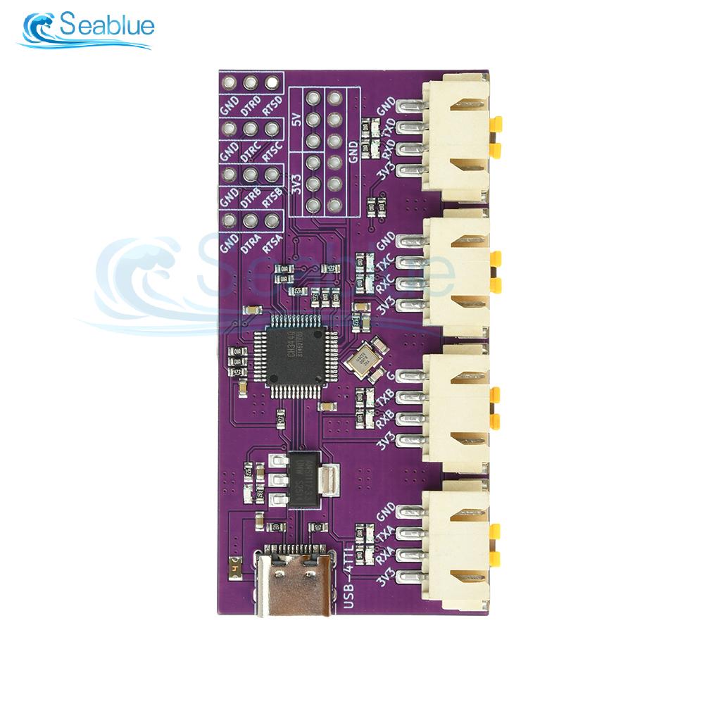 High Speed USB To TTL Serial Converter Module 1/2/4/8 Channel With Type-C Interface Support 3Mbps 6Mbps For Windows Linux macOS