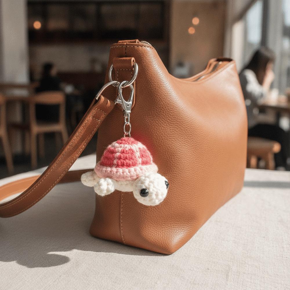 Mini Mini Knit Turtle Pendant Cartoon Tortoise Turtle Doll Pendant Keychain Kids Toys