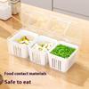 3/4-Compartment Herb Keeper for Green Onions/Ginger/Garlic. Refrigerator Organizer Box Freezer Safe Food Storage Container