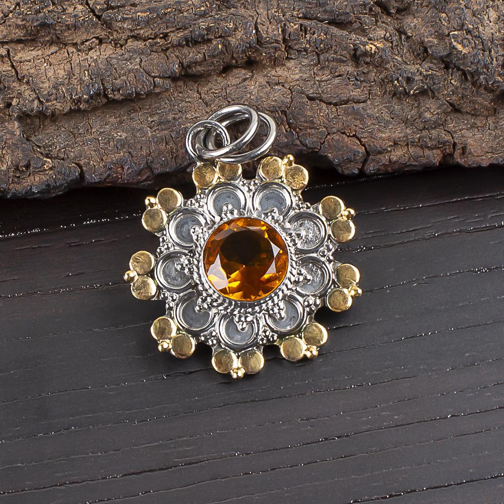 

Подвеска с цитрином, ювелирные изделия из драгоценных камней, подвеска из стерлингового серебра 925 пробы, украшения ручной работы, подвеска с камнем рождения, подарок для нее 1.26 inches оранжевый