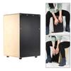 Wooden Cajon Hand Drum Children Box Drum Persussion Instrument with Stings Rubber Feet 23 * 24 * 37cm