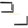 F26C Sewing Ruler L-Square Curve Ruler Sewing Tailor Ruler Steel Right Angle Ruler DIY Craft Tool Drawing Measuring Supplies