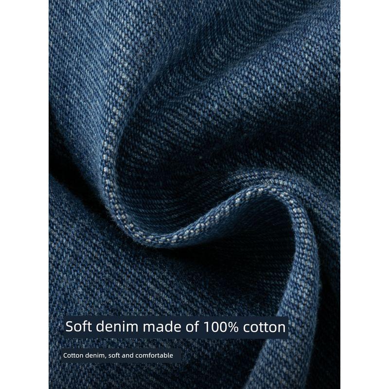 David Bella Boys' Shirt Kidsren's Pure Cotton Hooded Shirt 2026 Spring New Style Baby Denim Jacket Top