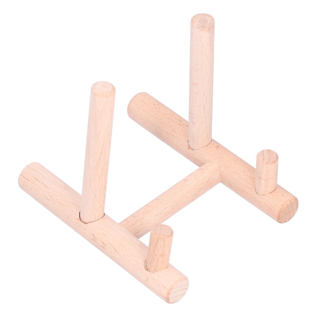 Wooden Desktop Ornament Household Modern Plate Holder Stand Home Decoration for Party