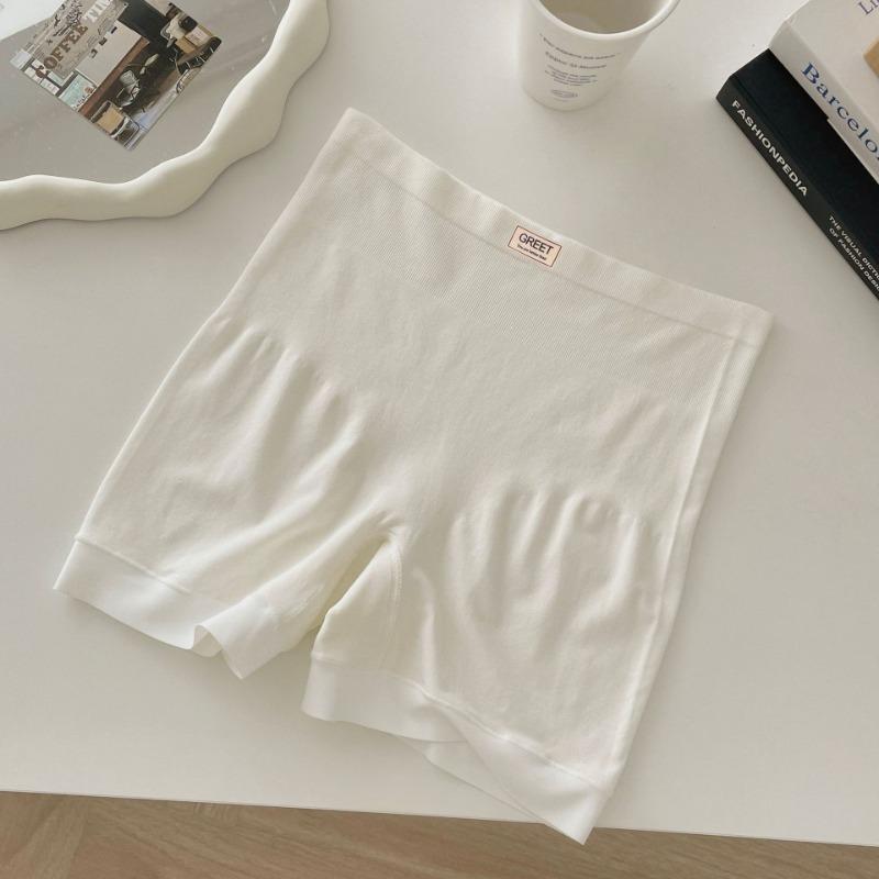 Basic Micro Pressure Compression Safety Pants with Two In One Anti Glare Non Rolled Edges Pure Cotton Crotch Leggings Seamless Underwear Panties