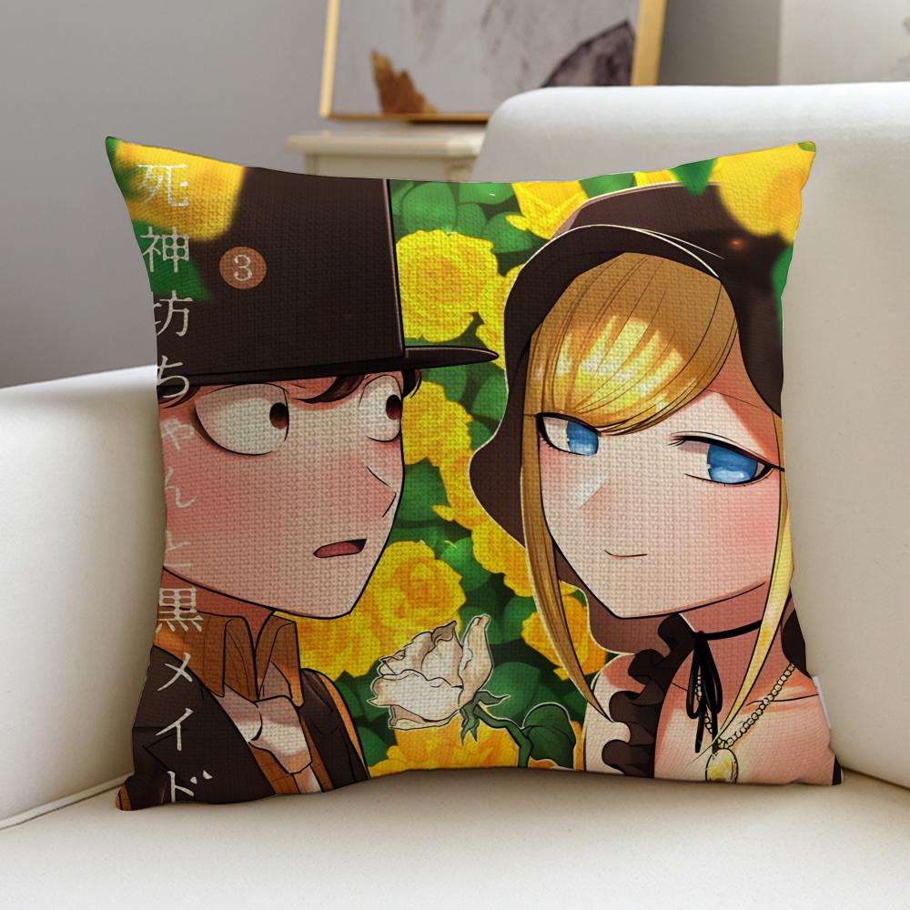 

Duke of Death and His MaidS Cushion Cover Breathable and skinfriendly linen pillowcase square removable and washable cushion 30X30cm