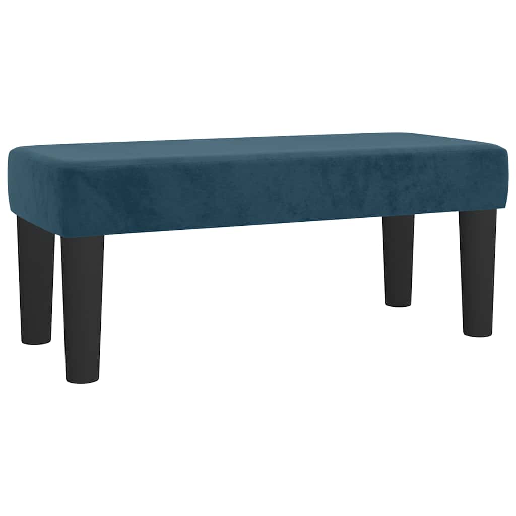 Box Spring Bed with Mattress Dark Blue 100x200 cm Velvet