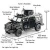 1:24 Scale Toy Model Swordtooth Tiger Explosion Proof Spinosaurus Vehicles Alloy Diecast Pull Back Military Cars for Boys Gifts