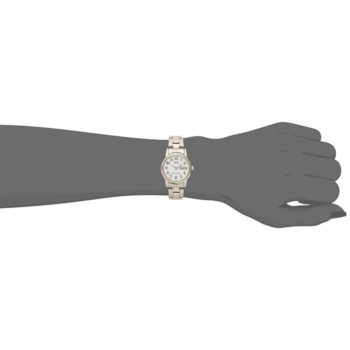 [Citizen Q&Q] Analog Watch Waterproof Date Day Metal Band A207-204 Women's White