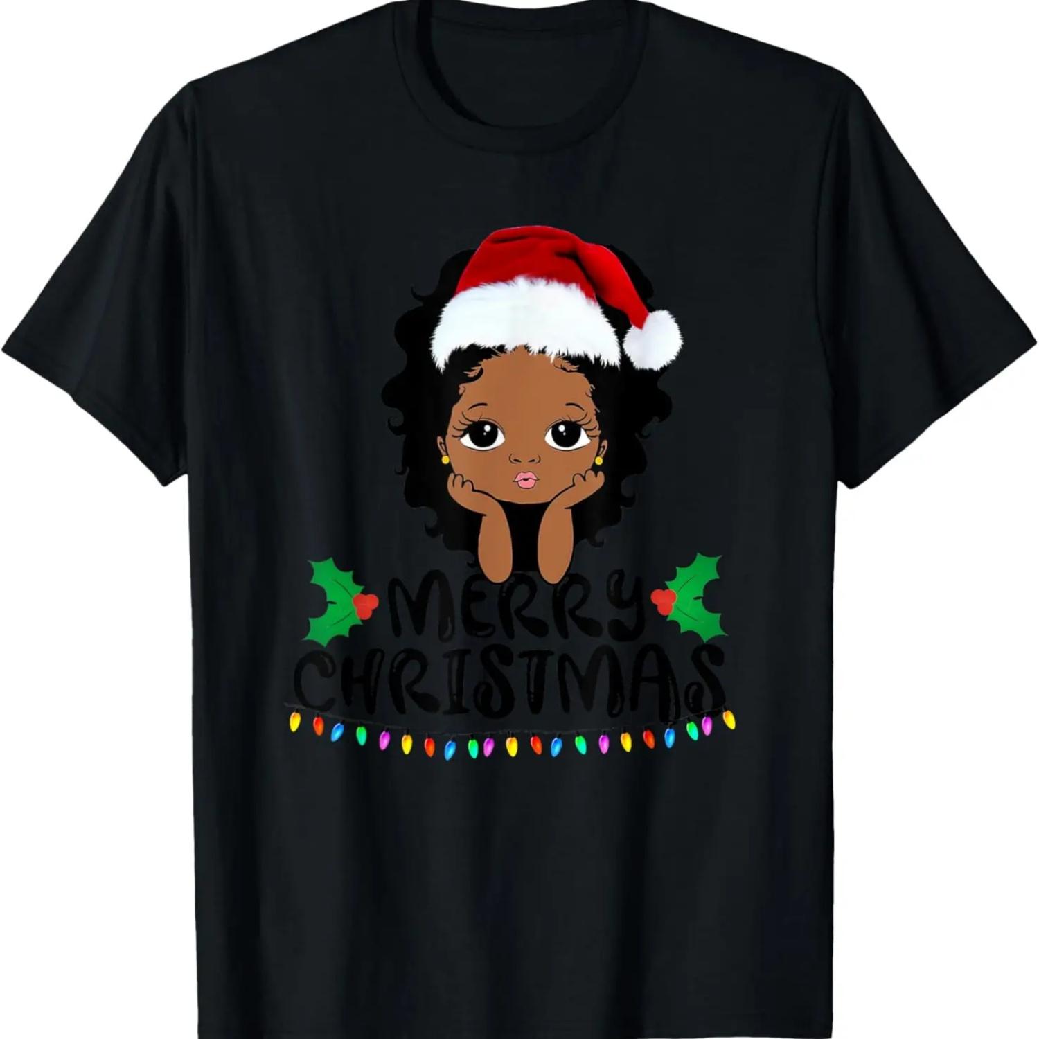 Sleigh All Day Santa Claus Ice Bike Christmas Snowmobile T-Shirt S