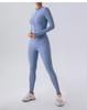 European & American Winter-Style Velvet Brushed Warm Yoga Onesie - Long-Sleeved Fitness Tights for Women