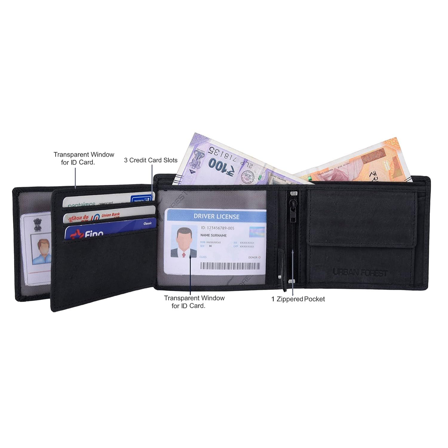 Мужской кожаный кошелек Zeus Vintage красного цвета — фото 12