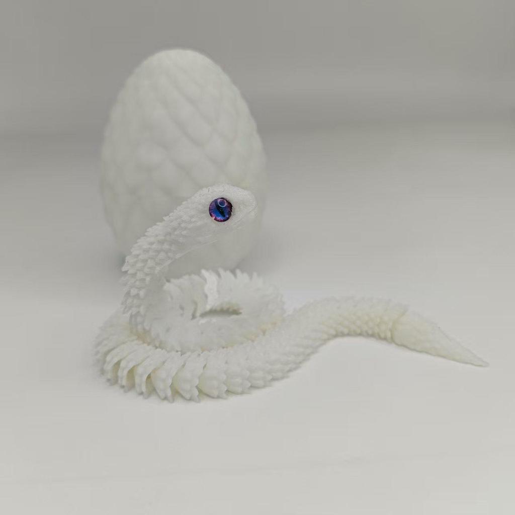 European-Style 3D Printed Multi-Color Movable Snake Ornament - Creative Art Figure Gift