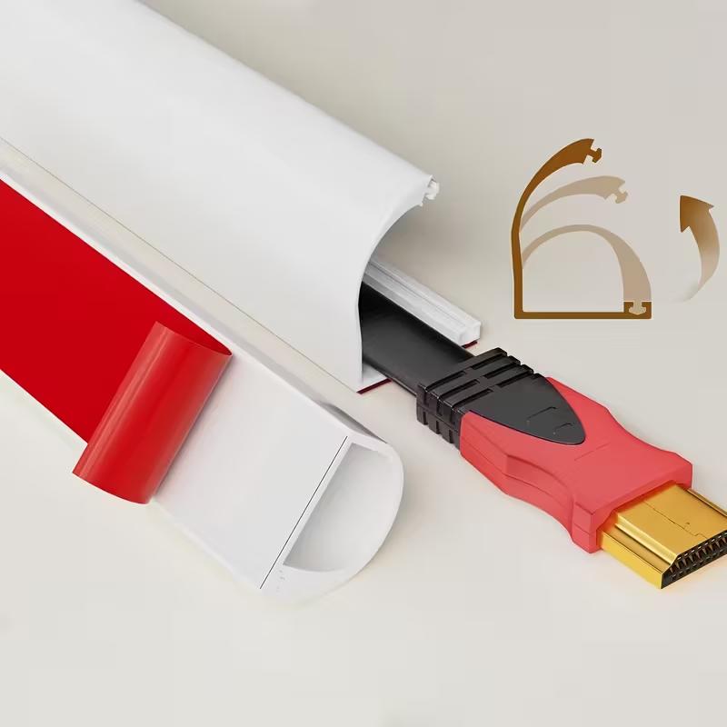 1PC 1m/2m/3meters Cable Hider,Flexible Cable Concealer for Wall Mounted TV, Self-Adhesive Cord Hider