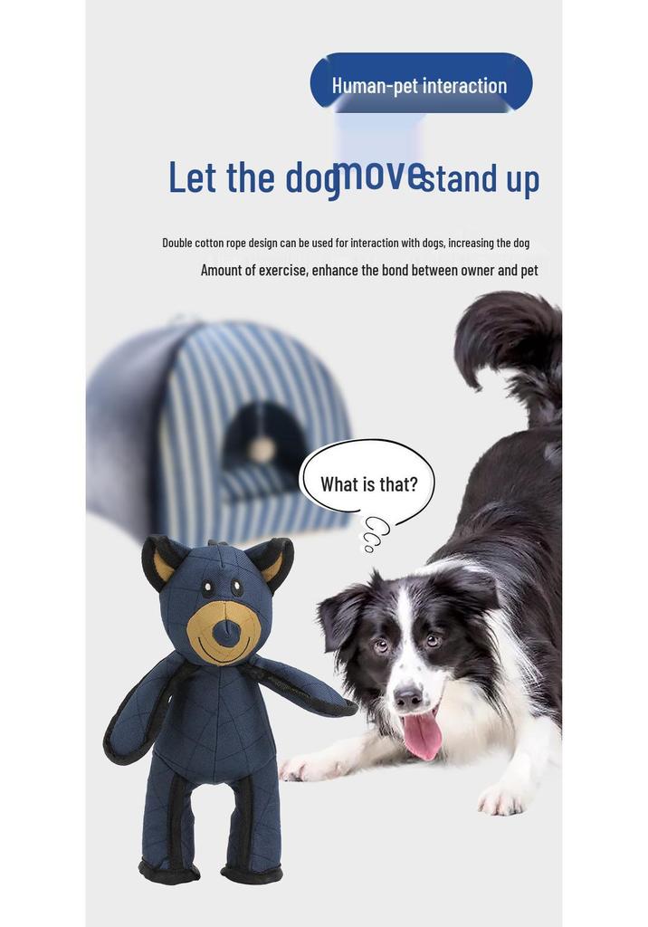 Mighty Bear Durable Dog Squeaky Toy - Oxford Cloth