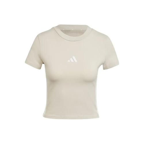 adidas ESSENTIALS 3-Stripes T-shirt Women s Brown M коричневый