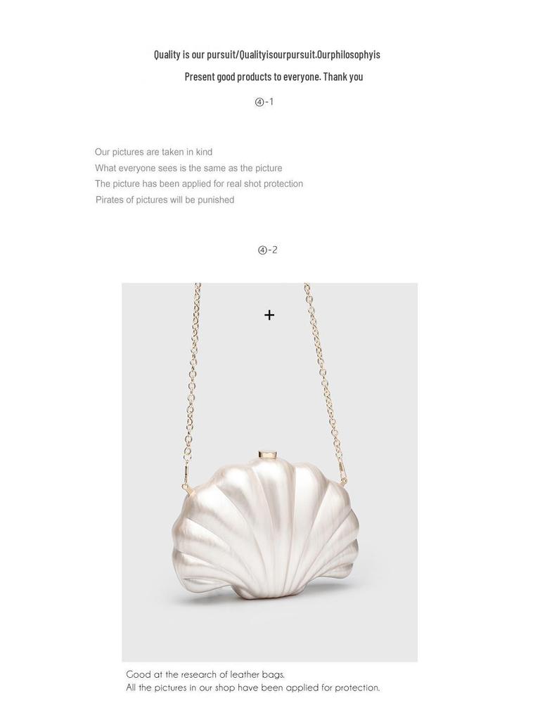 Elegant Irregular Shell Acrylic One-Shoulder Crossbody Clutch for Weddings and Banquets.