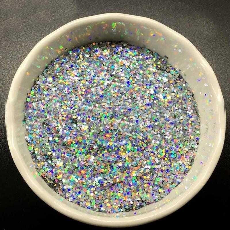 02mm/0.4mm/0.6mm / Prach na nehtové umění Laserový prášek Flitry Třpytky Paillette