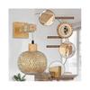 Retro Japanese Style Bamboo Bedside Wall Lamp Restaurant Rattan