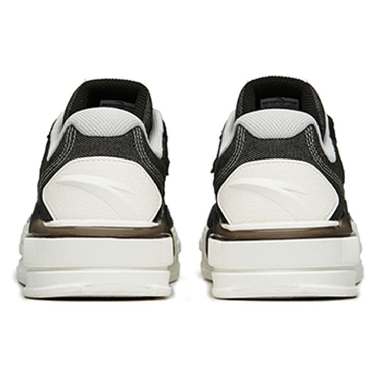 Anta Aotu Low-Top Skate Shoes Women Sneakers Black White 922218065-2