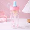 700ml Water Bottle Animal Cup With Lid Straw Cute Coffee Cup  for Juice Milk