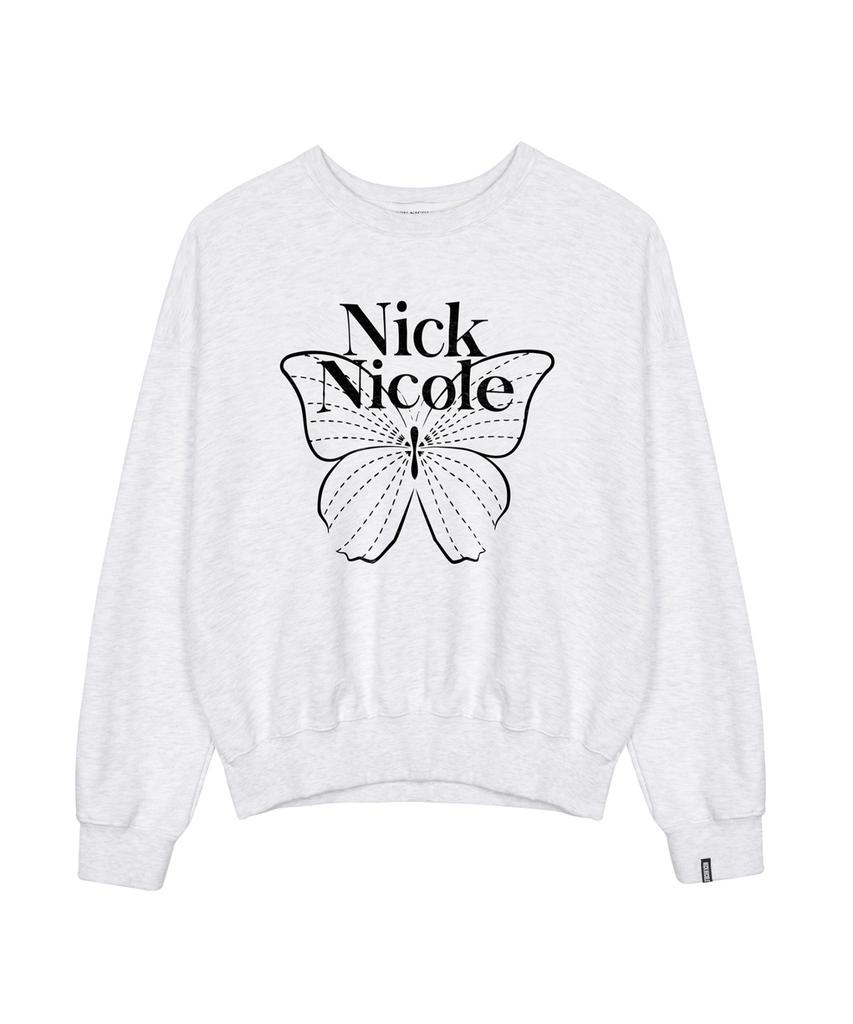 Nigaennikol Butterfly Signature Sweatshirt_Melange Black
