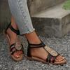 Fashion TIMETANG Bohemia Beach Sandals Women Summer Rome Casual Retro Rhinestone String Bead Platform Shoes Woman