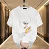 American Trendy Brand Pure Cotton Men'S Printed Short-Sleeved T-Shirt Trendy Men'S And Women'S Casual Round Neck T-Shirt Men'S