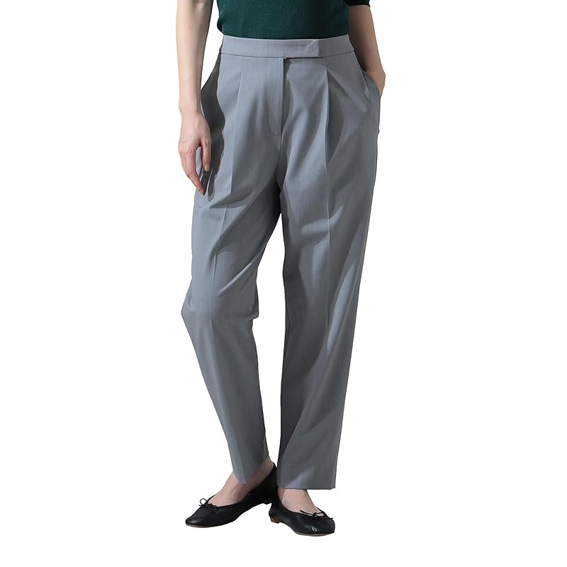 

[Demilx Beams] pants tetron rayon 2WAY stretch tuck pants ladies GREY 36