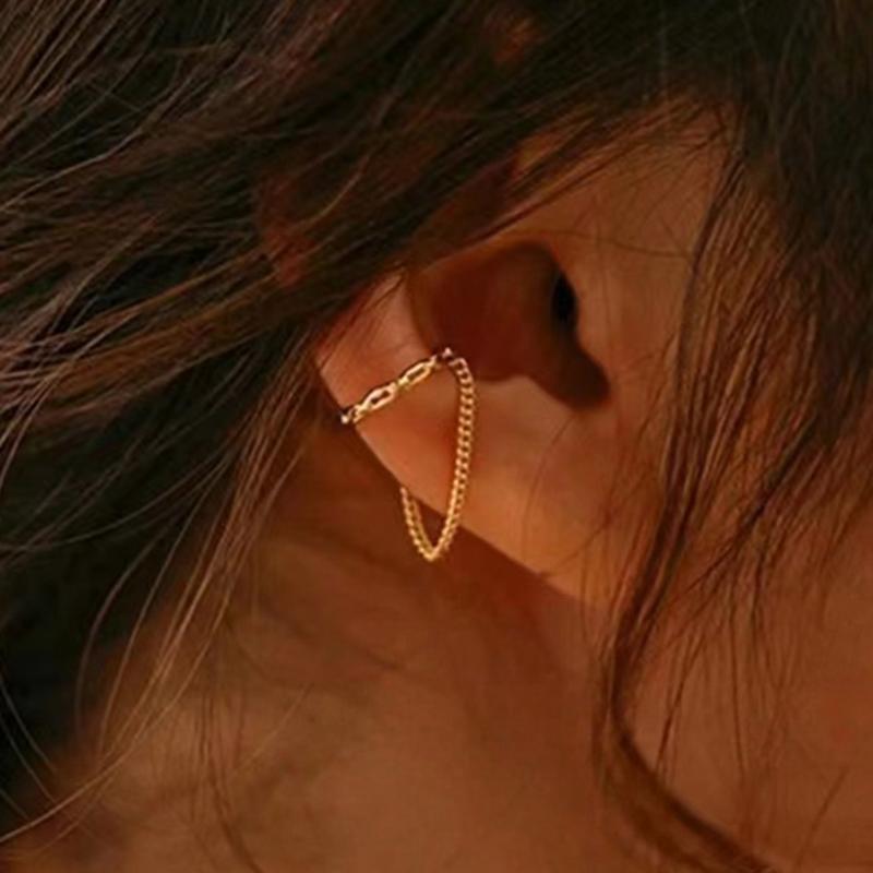 Orecchini Punk Geometrici Irregolari Ear Cuff per Donna Clip Metallica per Orecchio Senza Foratura Orecchino Finto Cartilagine Gioielli Moda Festa
